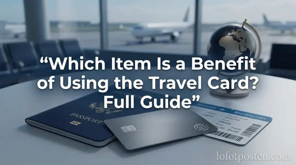 which item is a benefit of using the travel card 