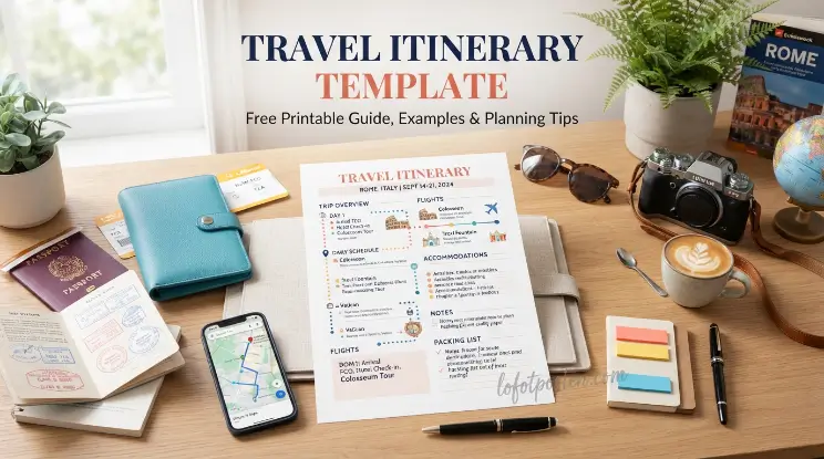 Travel Itinerary Template