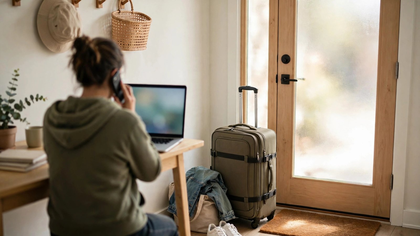 travel cancellation insurance when changed plans leave a packed suitcase by the front door
